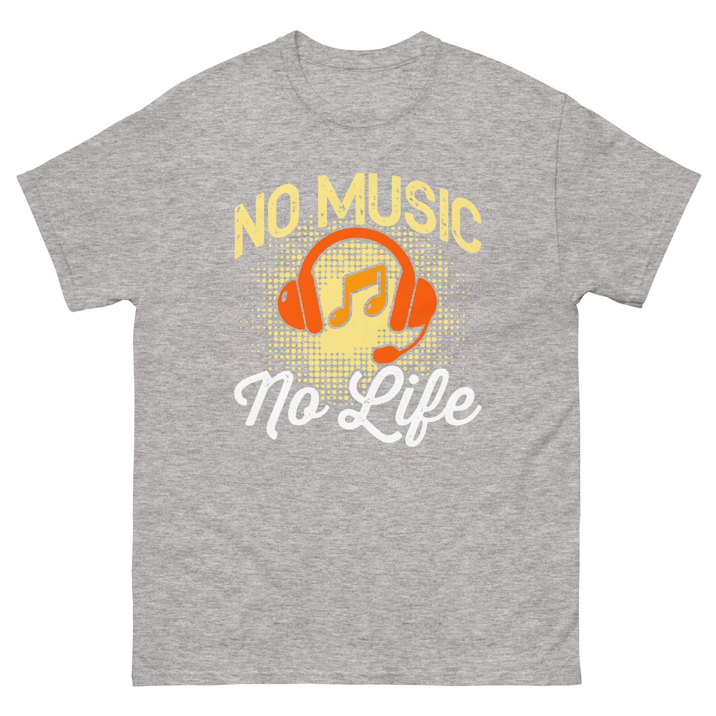 Класическа мъжка тениска NO MUSIC NO LIFE