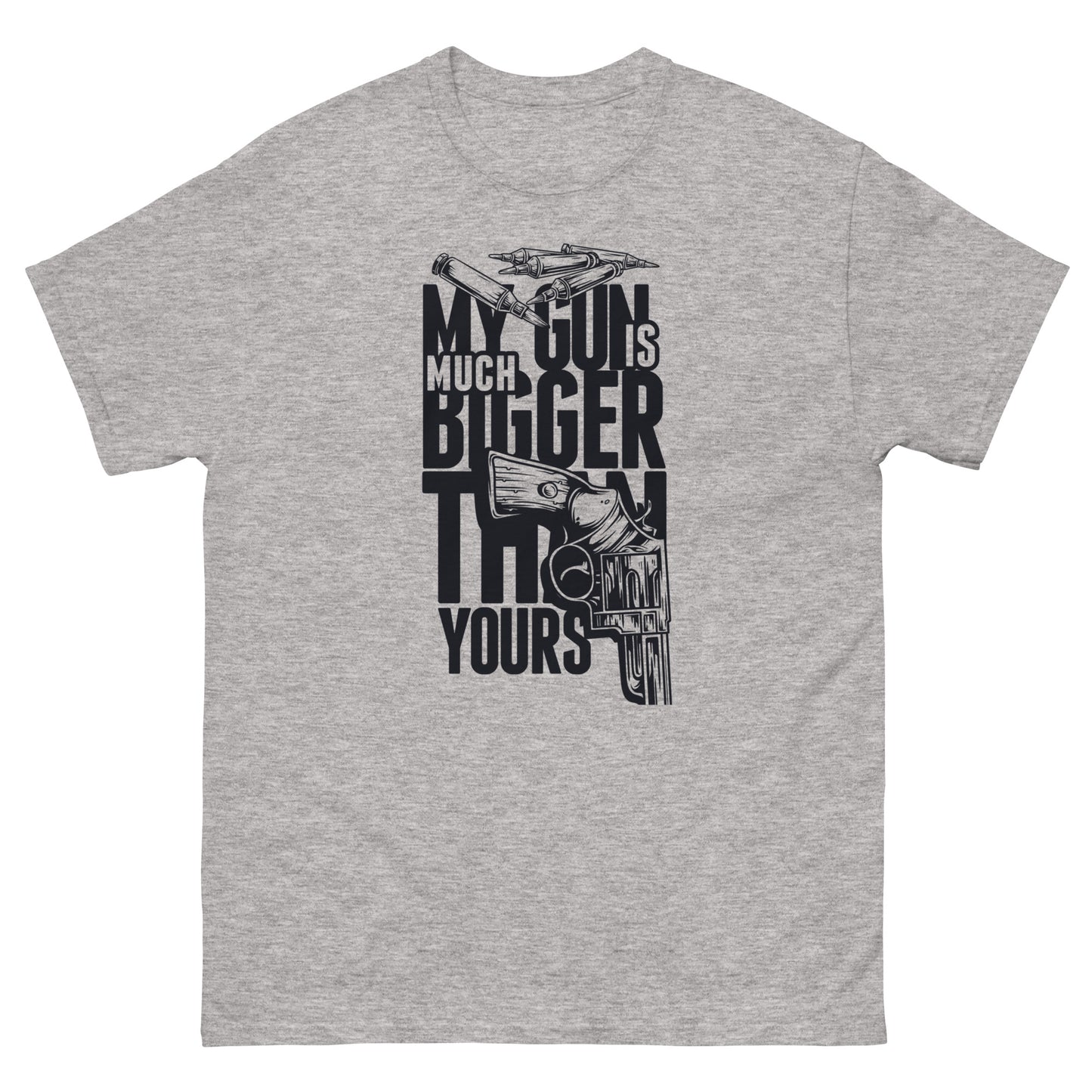 Мъжка класическа тениска MY GUN IS MUCH BIGGER
