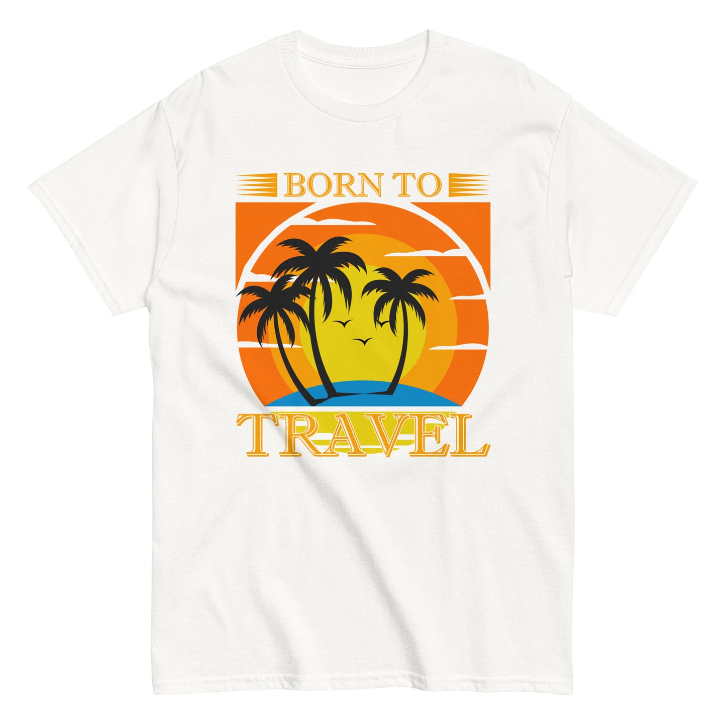 Мъжка класическа тениска BORN TO TRAVEL