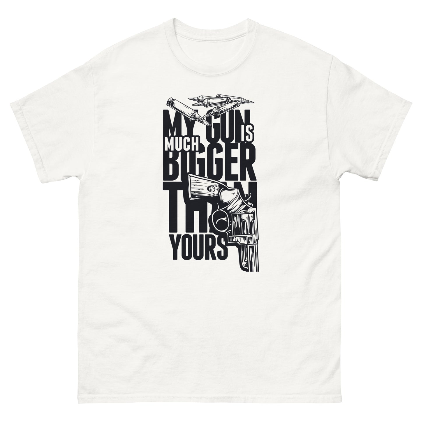 Мъжка класическа тениска MY GUN IS MUCH BIGGER