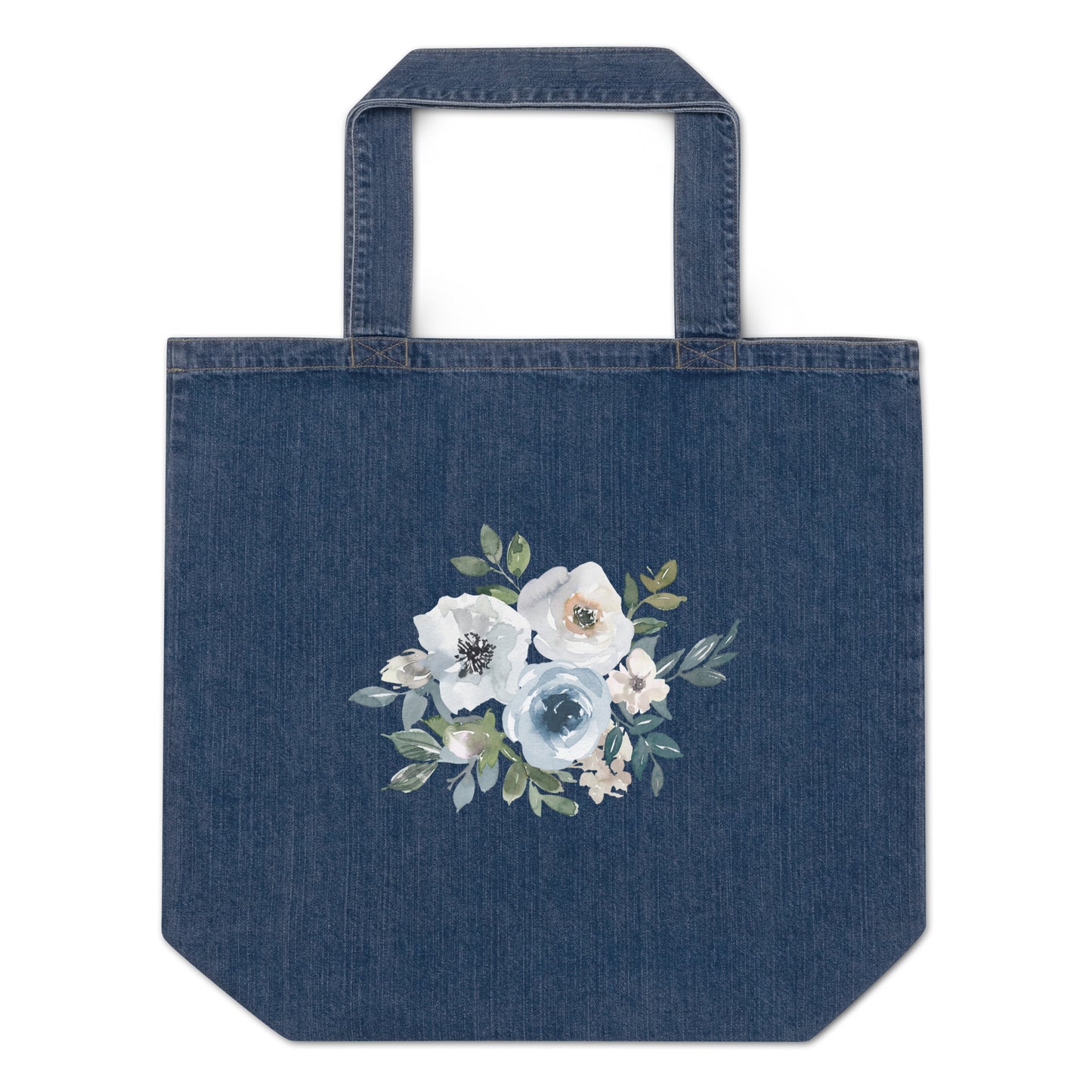 Органична дънкова чанта FLOWERS