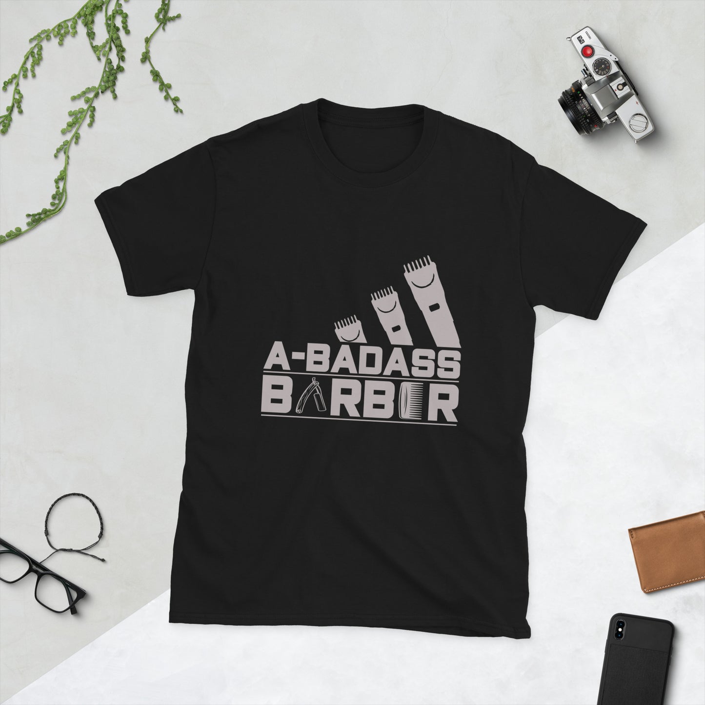 Мъжка тениска с къс ръкав A-BADASS BARBER