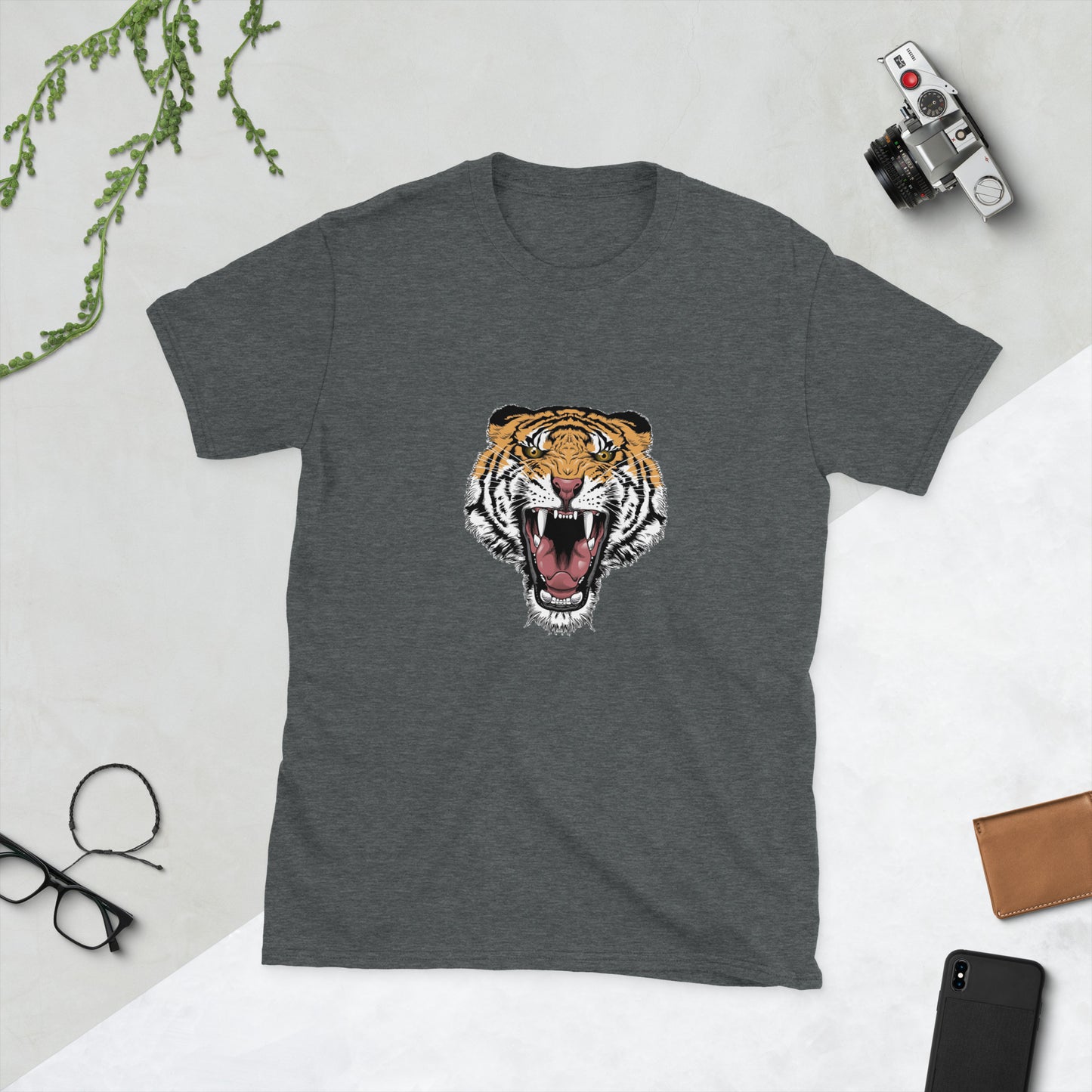 Унисекс тениска с къс ръкав TIGER HEAD