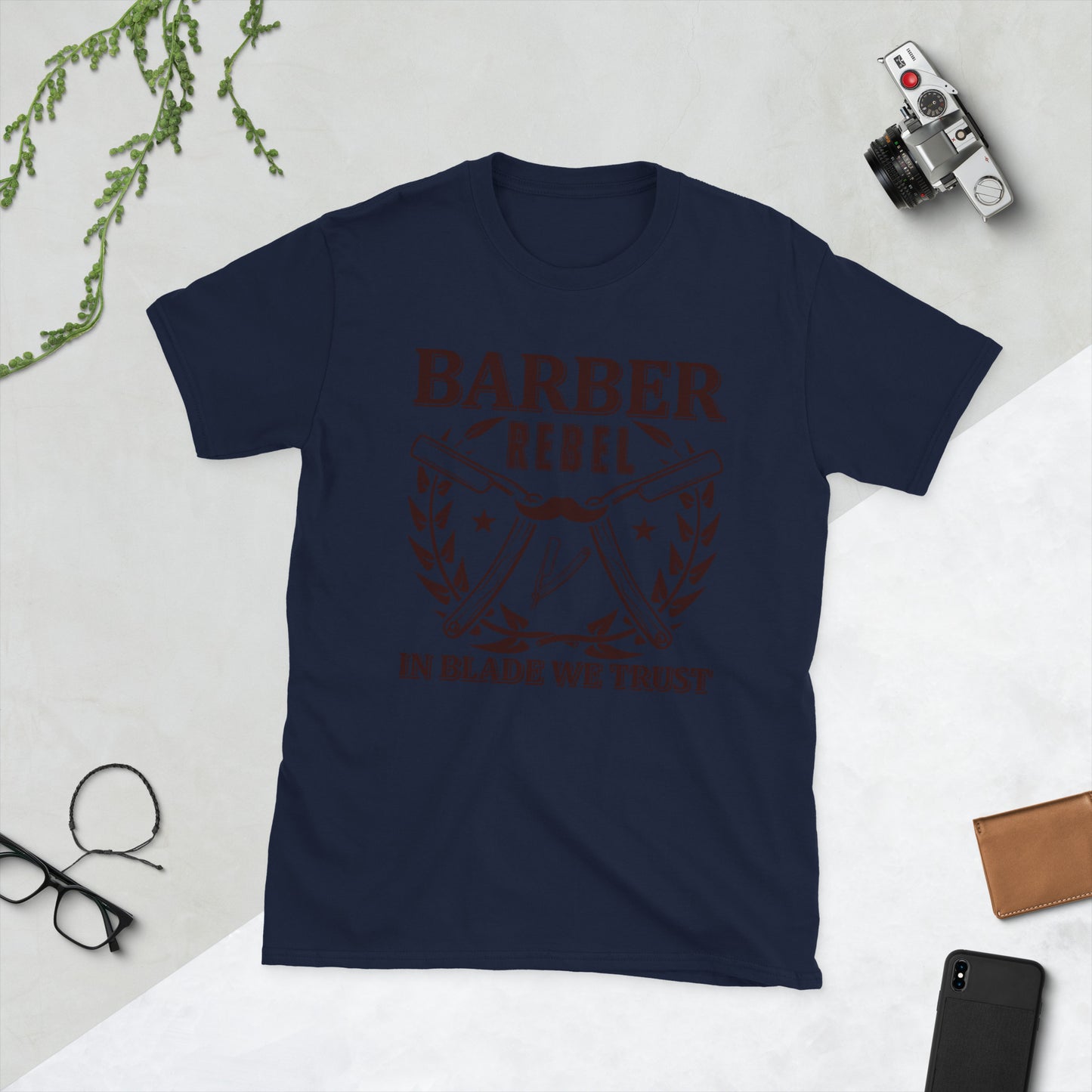 Мъжка тениска с къс ръкав BARBER REBEL
