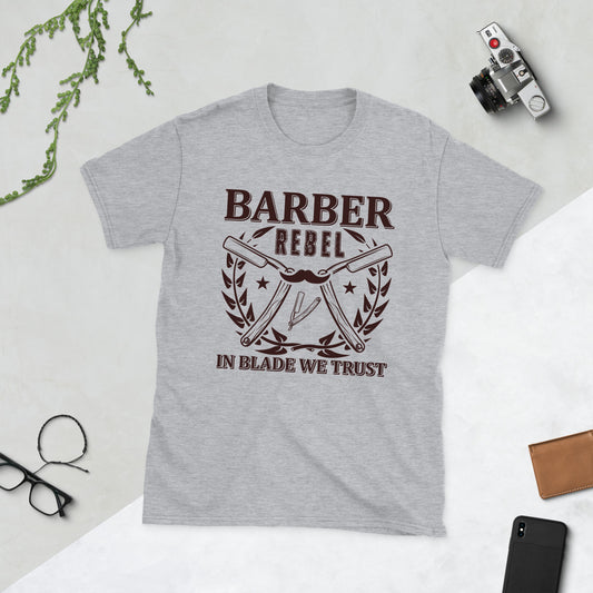 Мъжка тениска с къс ръкав BARBER REBEL