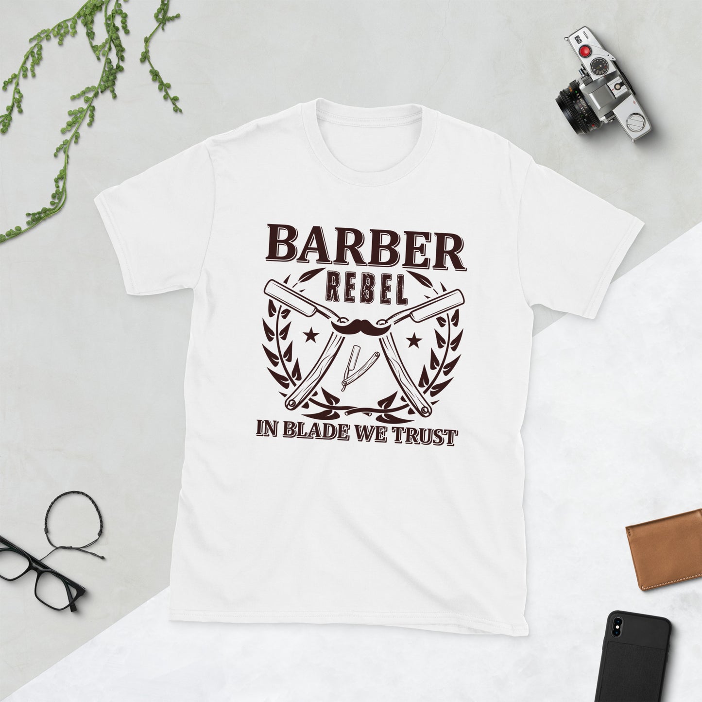 Мъжка тениска с къс ръкав BARBER REBEL