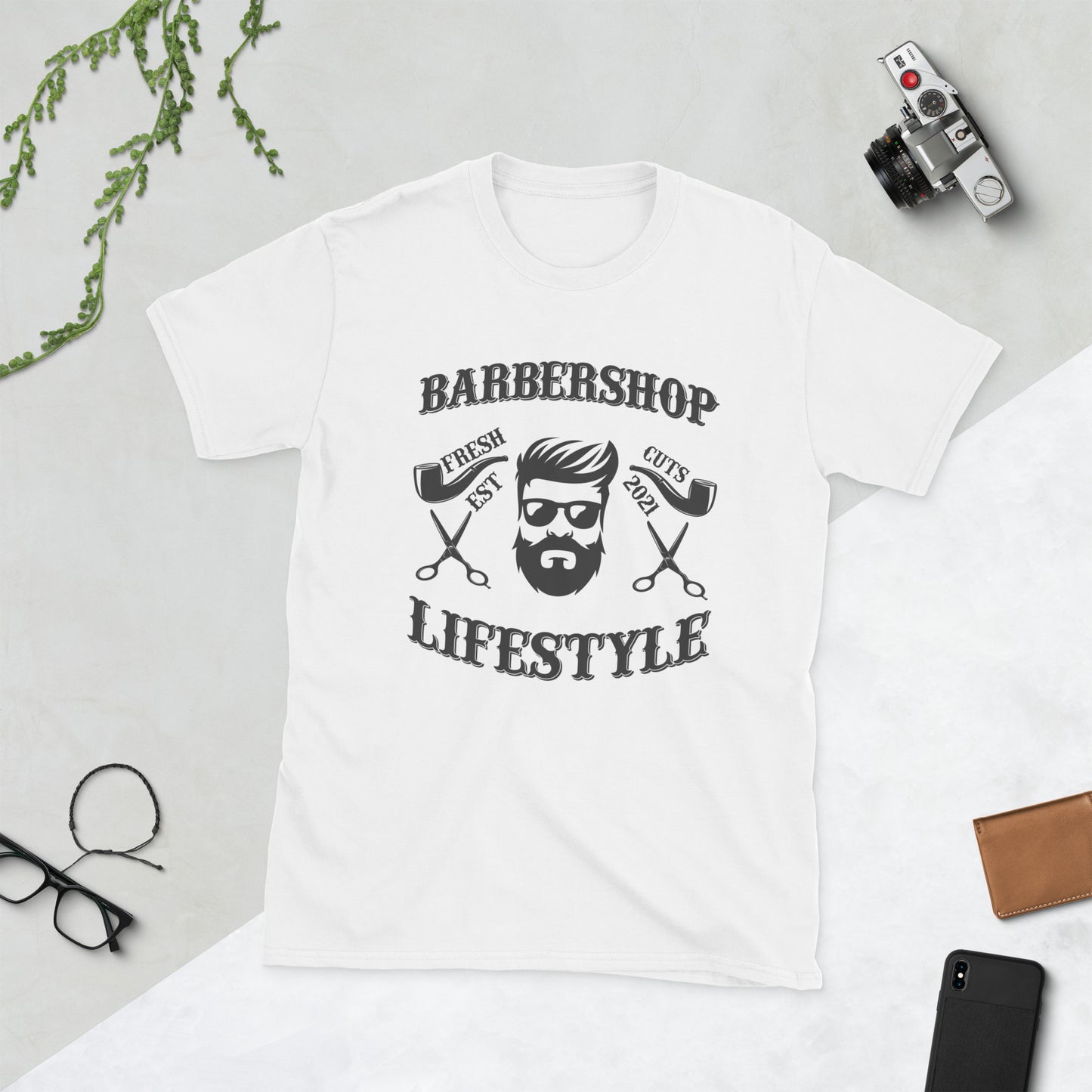 Мъжка тениска с къс ръкав BARBERSHOP LIFESTYLE