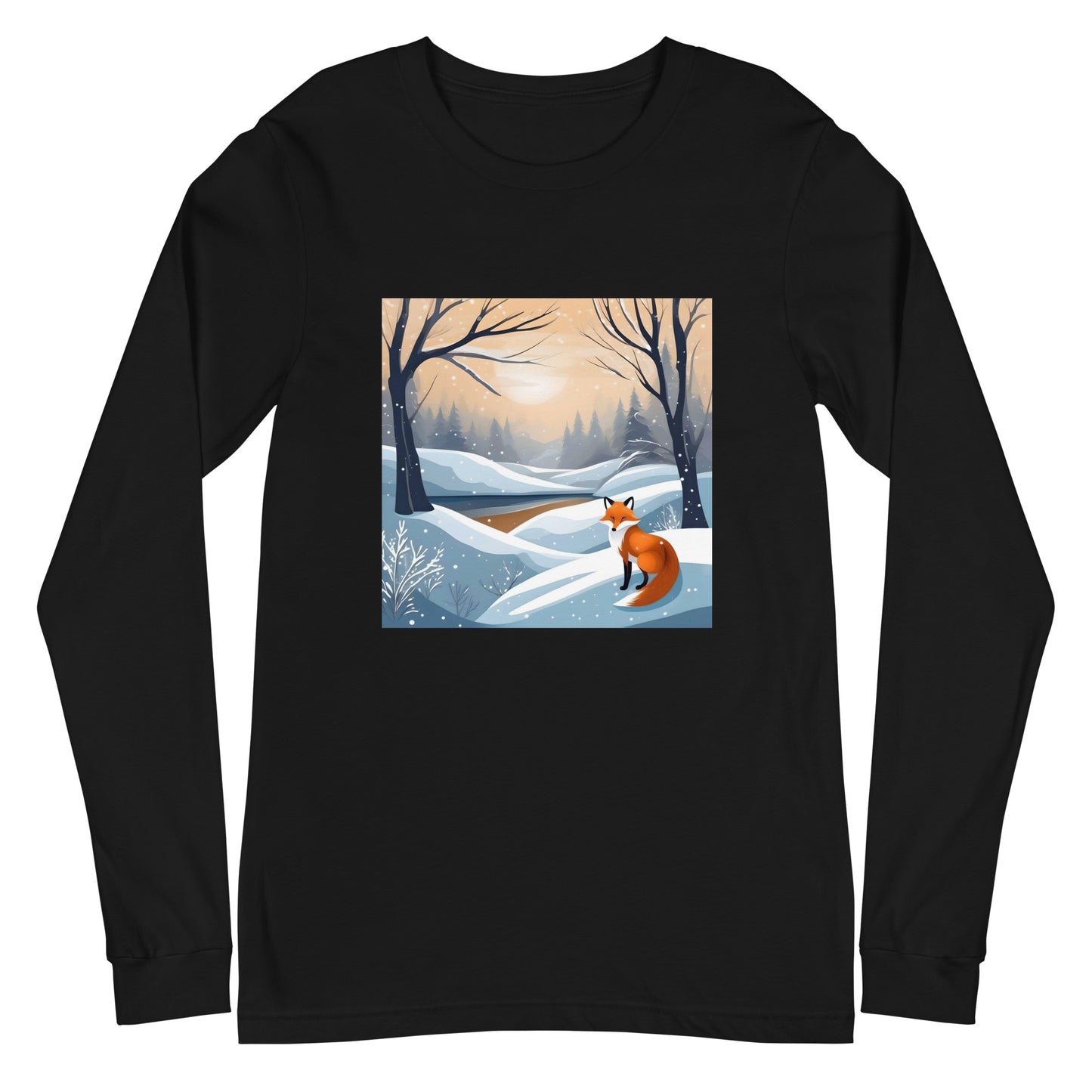 Унисекс тениска с дълъг ръкав WINTER FOX