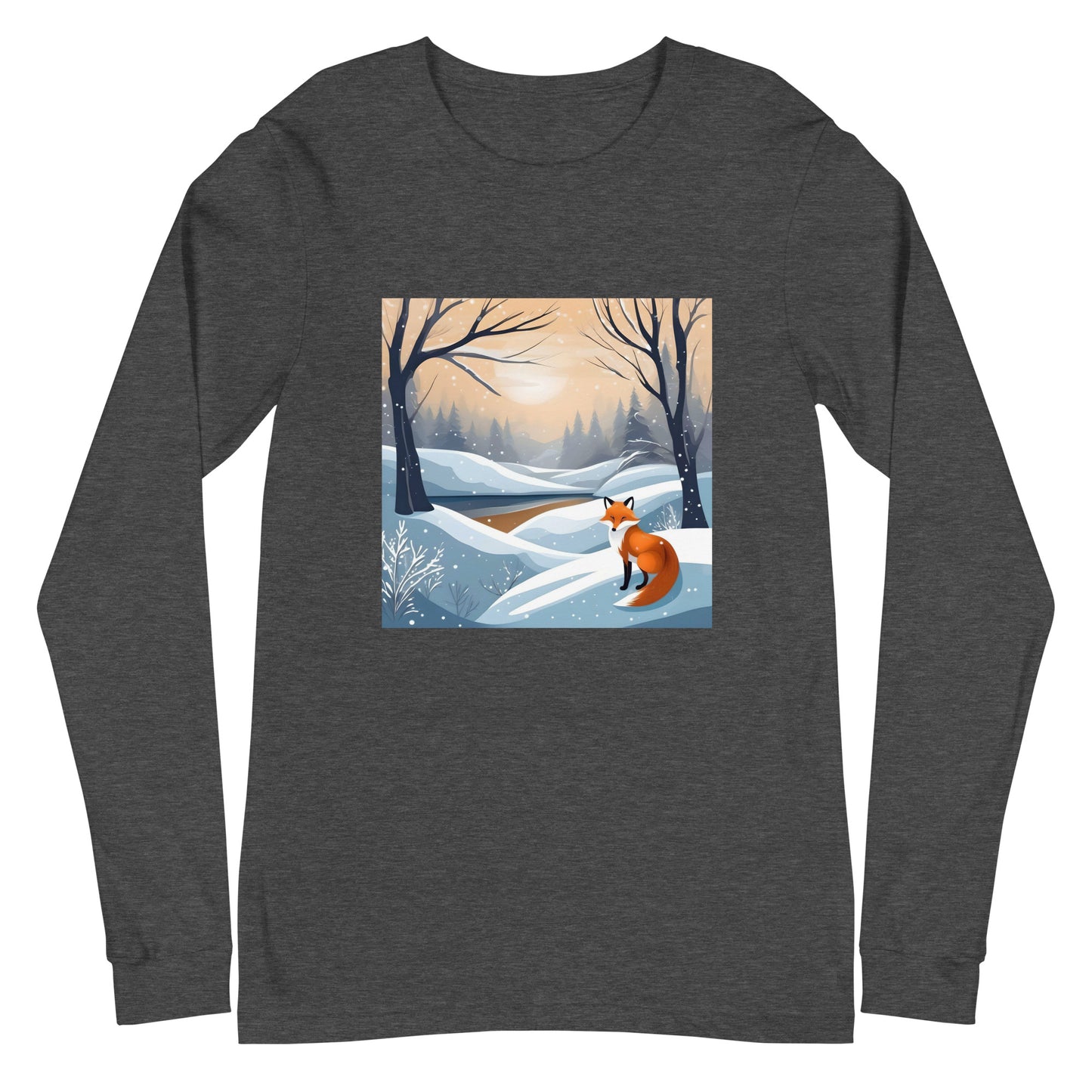 Унисекс тениска с дълъг ръкав WINTER FOX