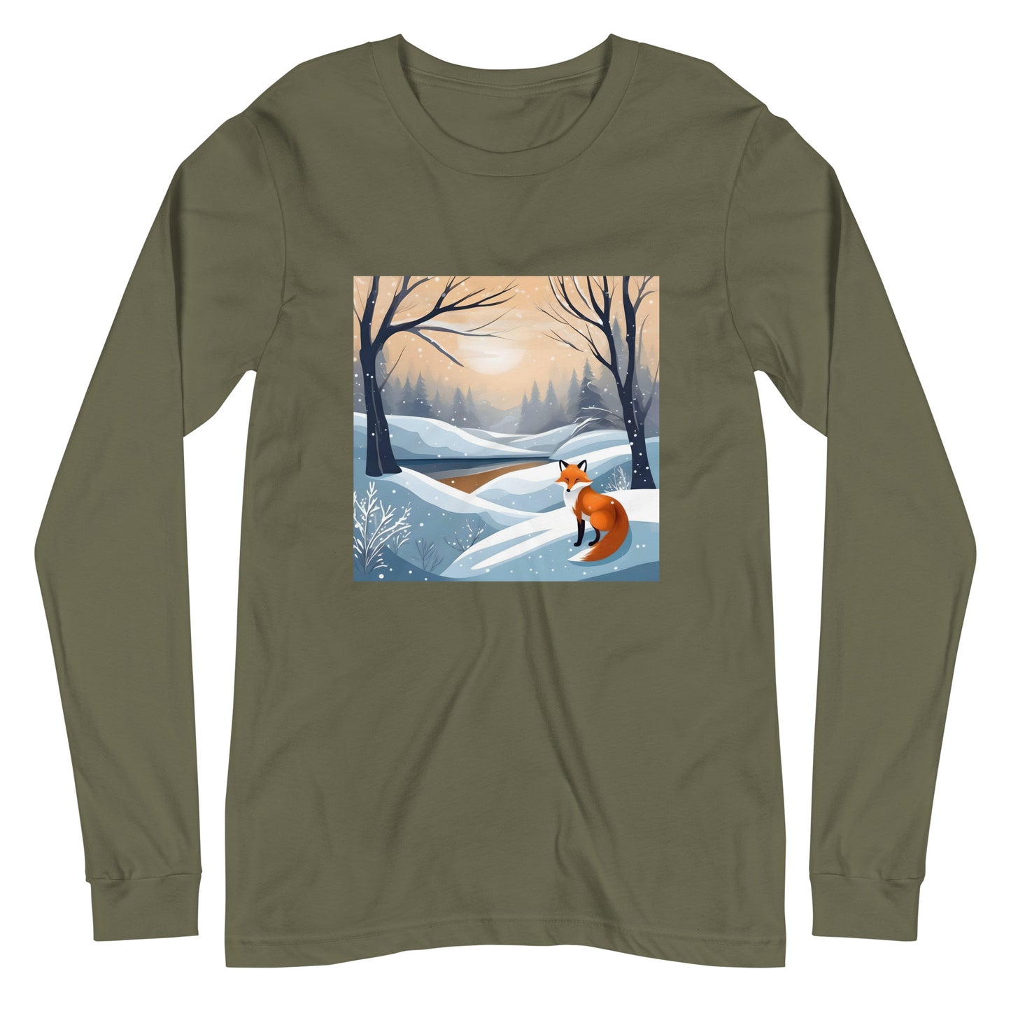 Унисекс тениска с дълъг ръкав WINTER FOX