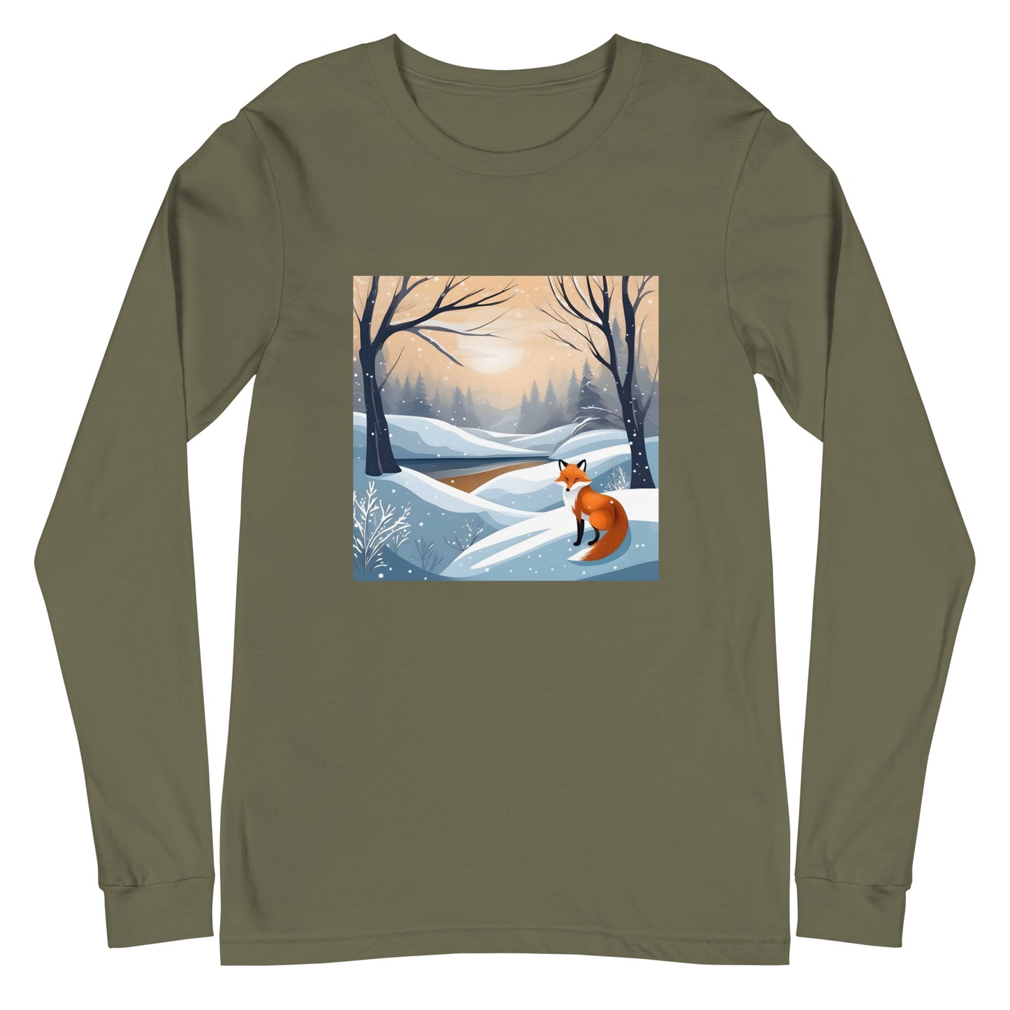 Унисекс тениска с дълъг ръкав WINTER FOX