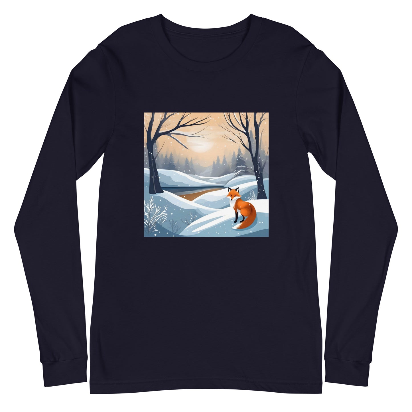 Унисекс тениска с дълъг ръкав WINTER FOX