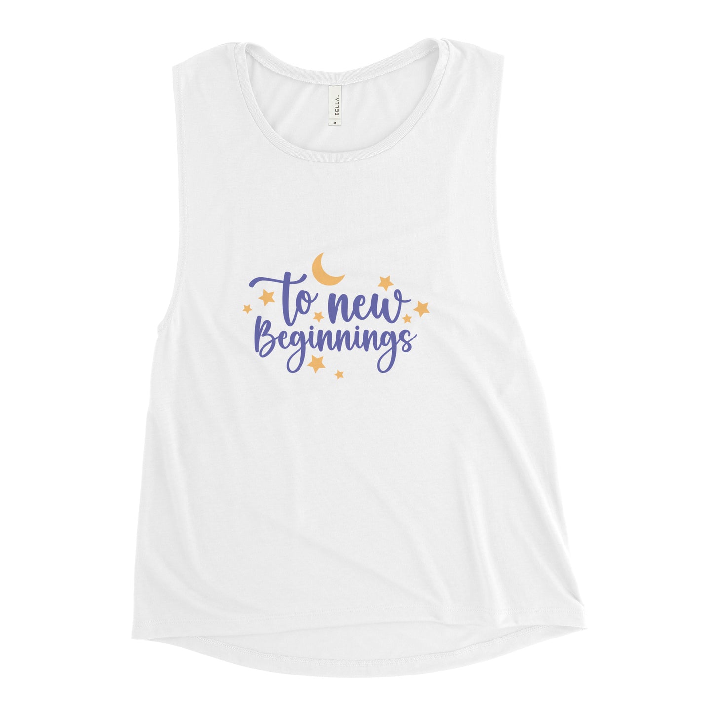 Дамски мускулен потник КЪМ НОВО НАЧАЛО, ЦВЕТЕН