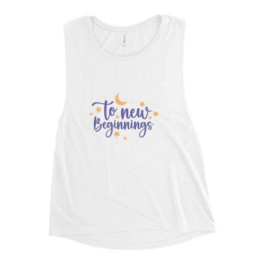 Дамски мускулен потник КЪМ НОВО НАЧАЛО, ЦВЕТЕН