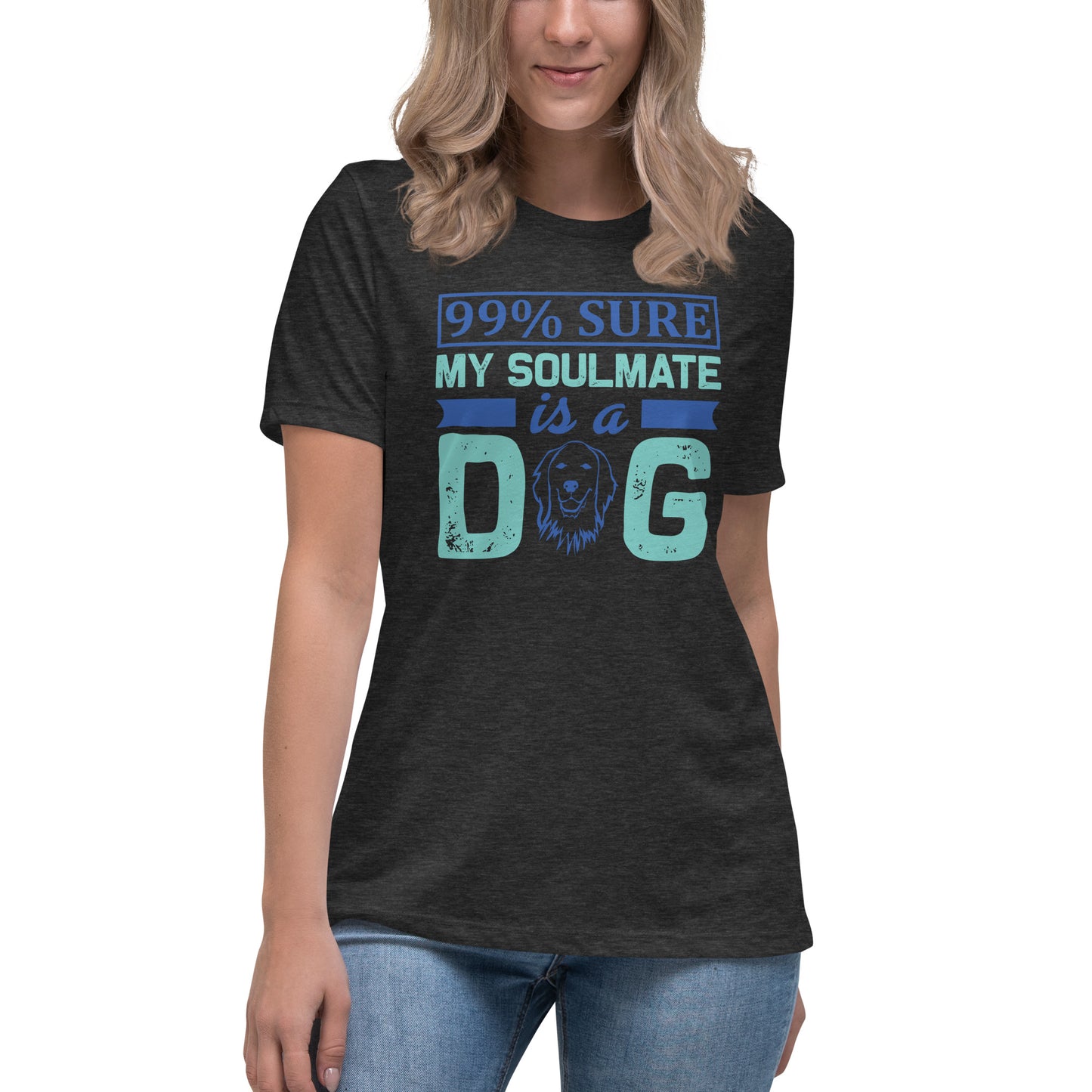 Дамска спокойна тениска MY SOULMATE IS A DOG