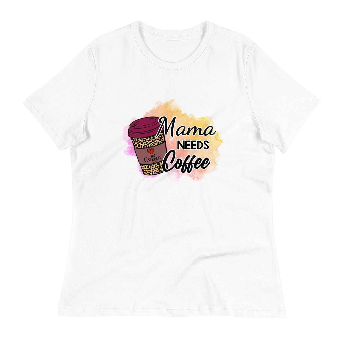 Дамска спокойна тениска MAMA NEEDS COFFEE