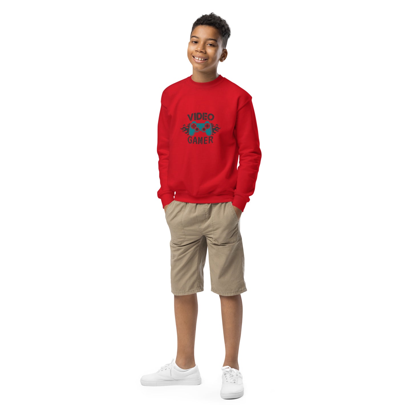 Sudadera juvenil de cuello redondo VIDEO GAMER