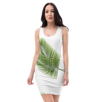 Bodycon dress PALM LEAVES 2
