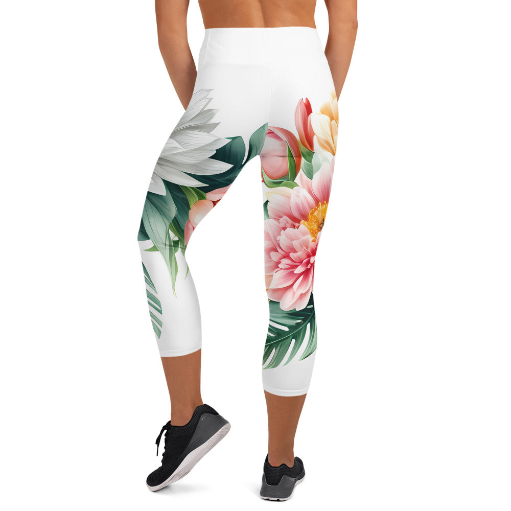 Yoga Capri Leggings FLOWERS