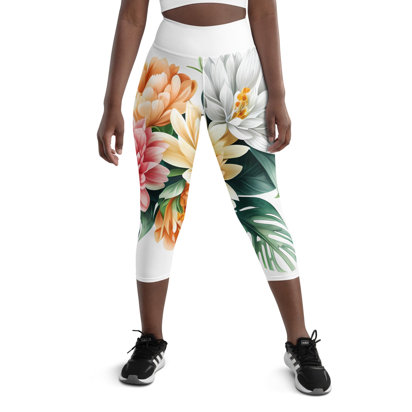 Yoga Capri Leggings FLOWERS