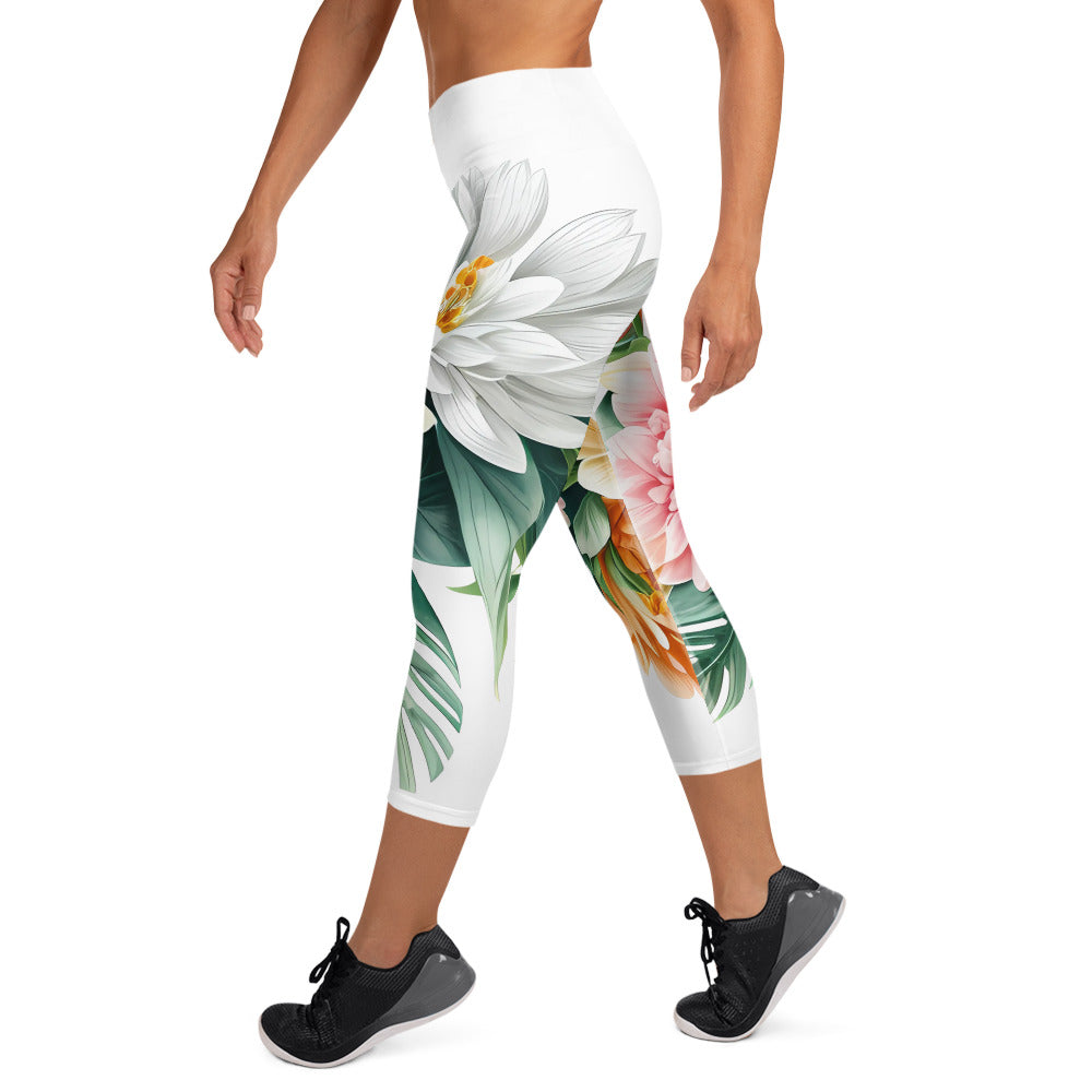 Yoga Capri Leggings FLOWERS