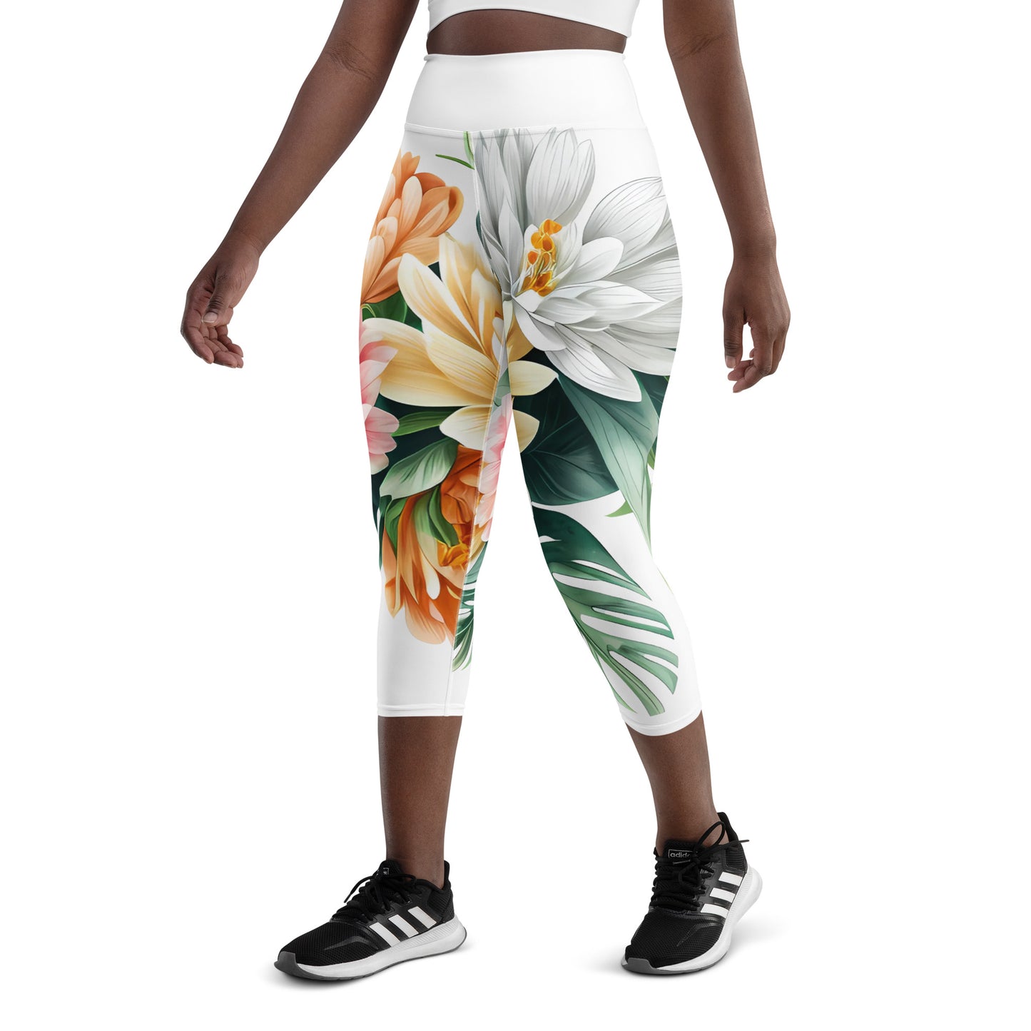 Yoga Capri Leggings FLOWERS