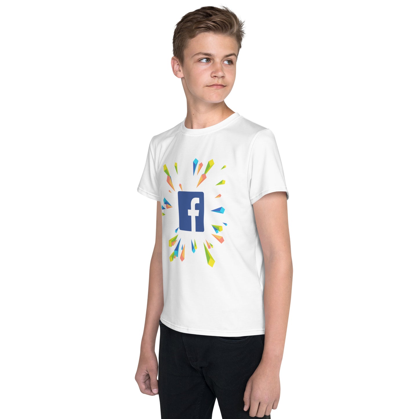 Youth crew neck t-shirt FACEBOOK LOGO