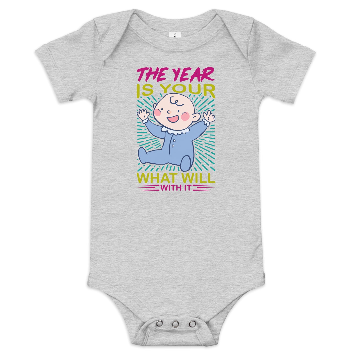 Baby short sleeve one piece THE YEAR IS YOUR