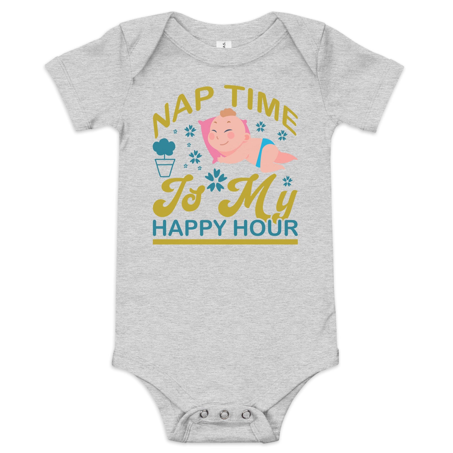 Baby short sleeve one piece NAP TIME