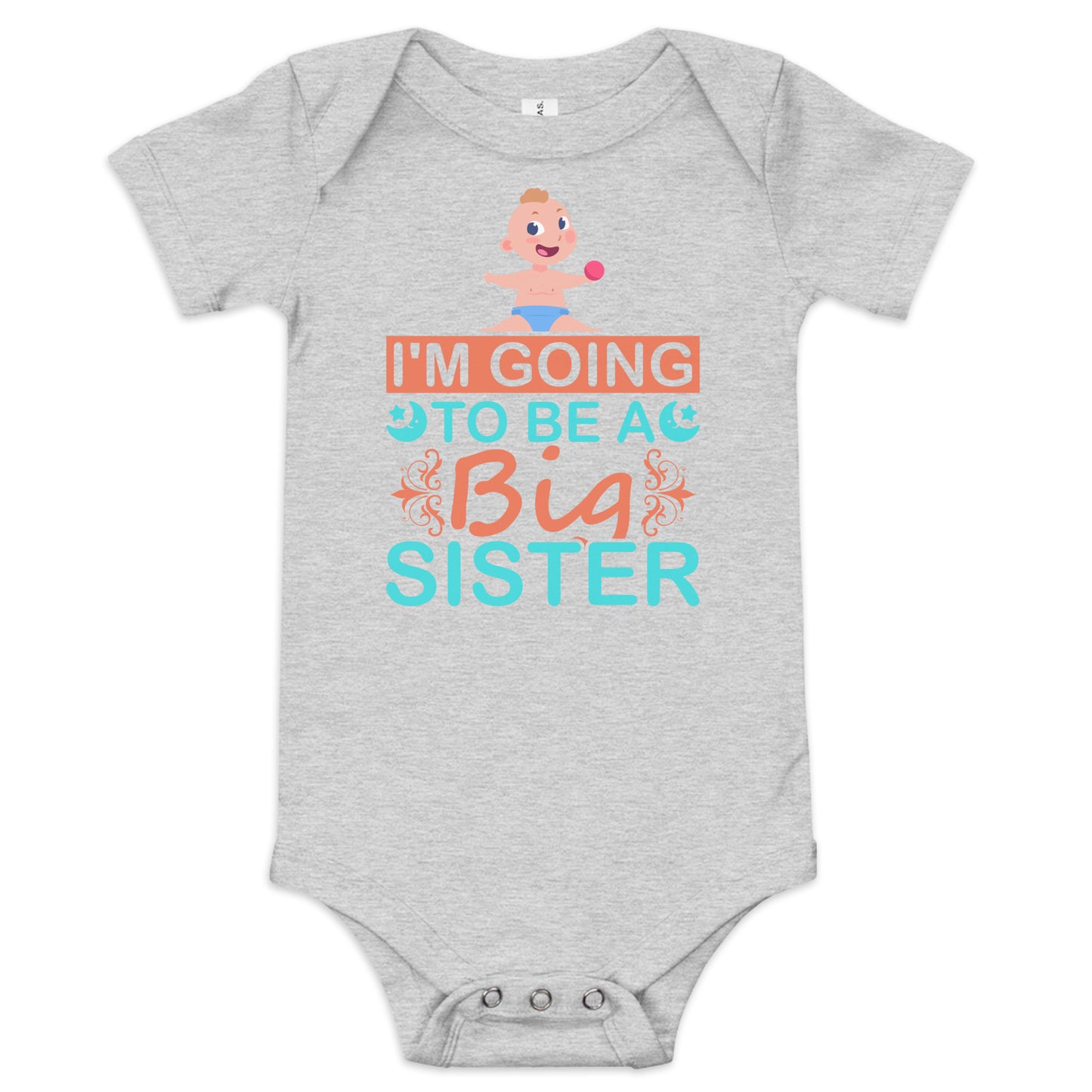 Baby short sleeve one piece BIG SISTER