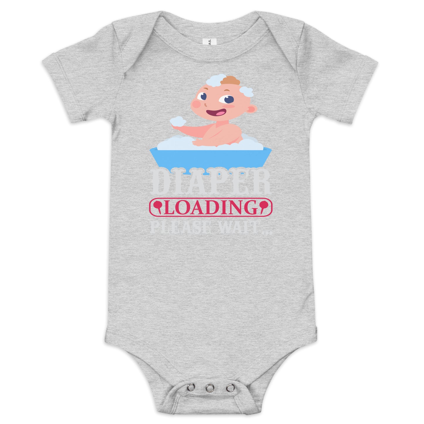 Baby short sleeve one piece DIAPER LOADING