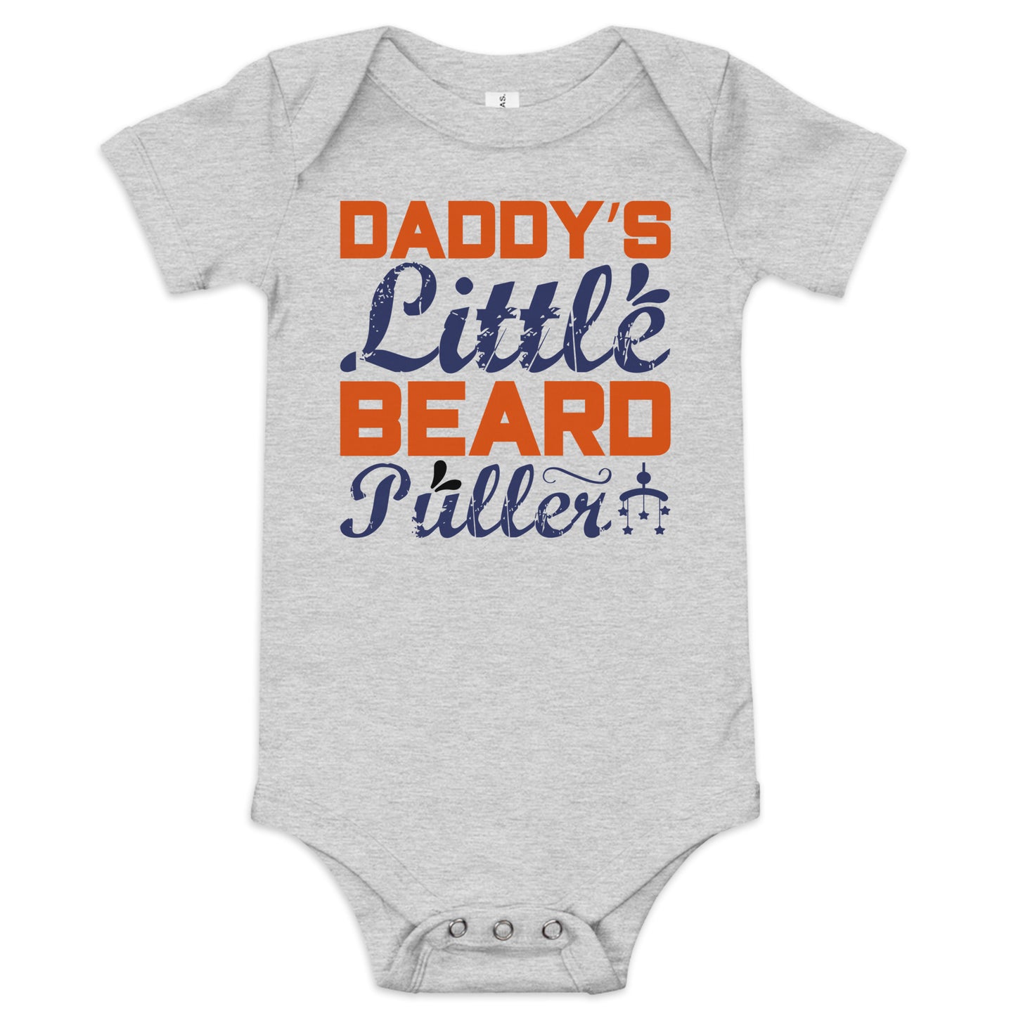 Baby short sleeve one piece DADDY'S LITTLE BEARD PULLER