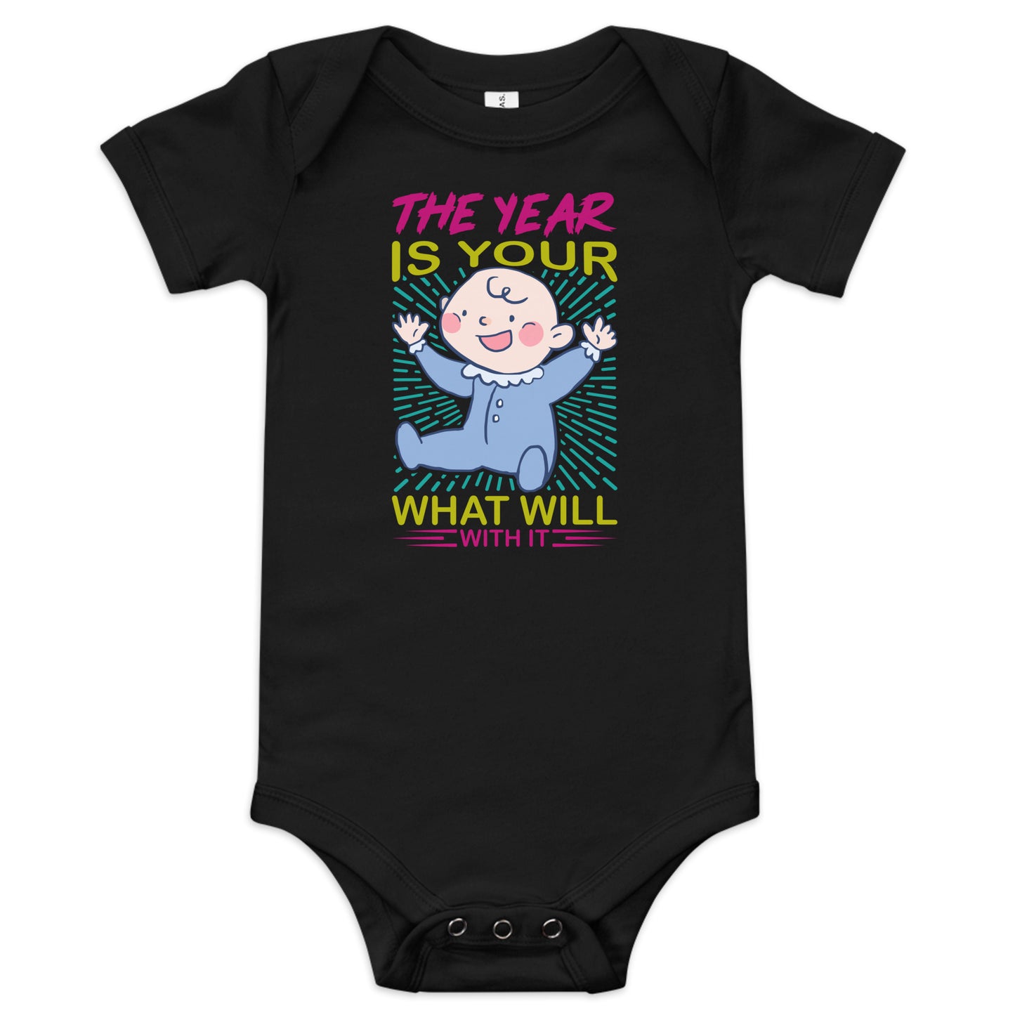 Baby short sleeve one piece THE YEAR IS YOUR