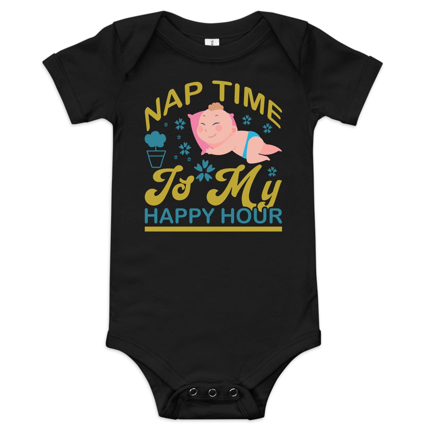 Baby short sleeve one piece NAP TIME