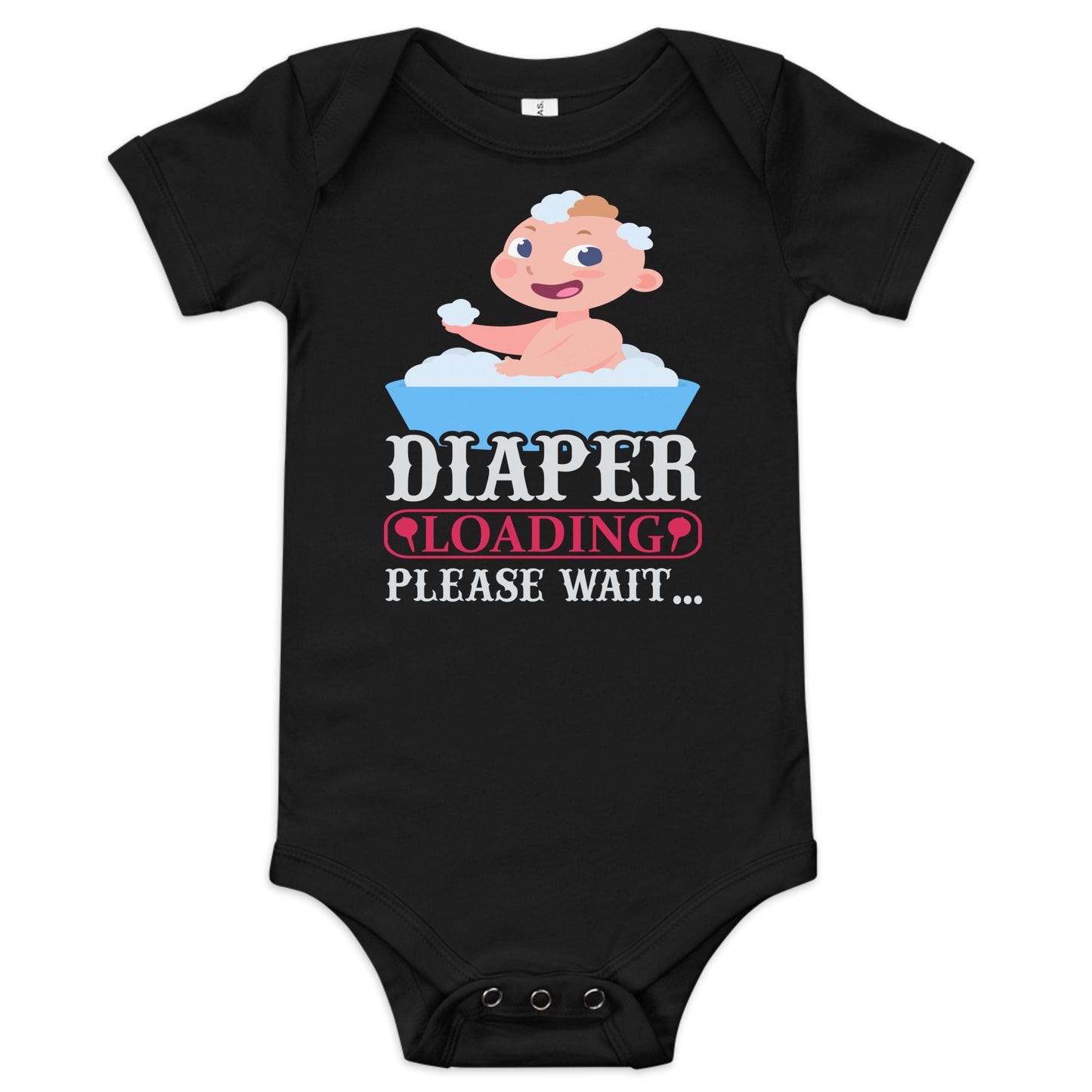 Baby short sleeve one piece DIAPER LOADING