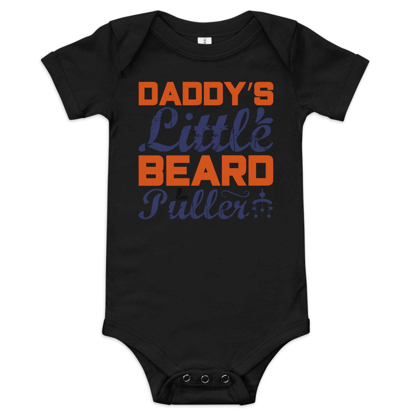 Baby short sleeve one piece DADDY'S LITTLE BEARD PULLER