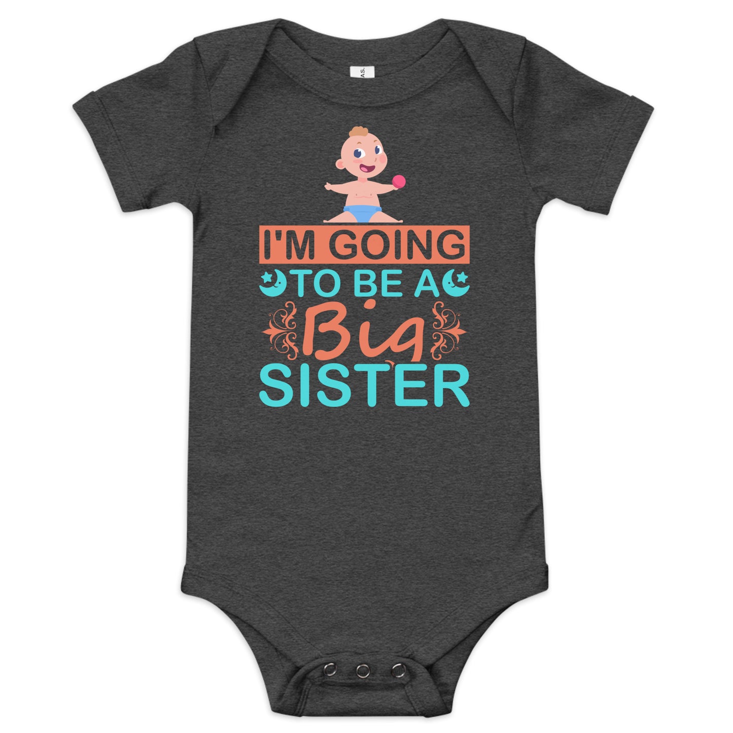 Baby short sleeve one piece BIG SISTER