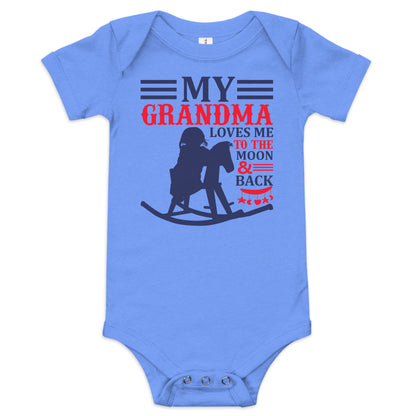 Бебешки къс ръкав едно парче МОЯТА БАБА МЕ ОБИЧА