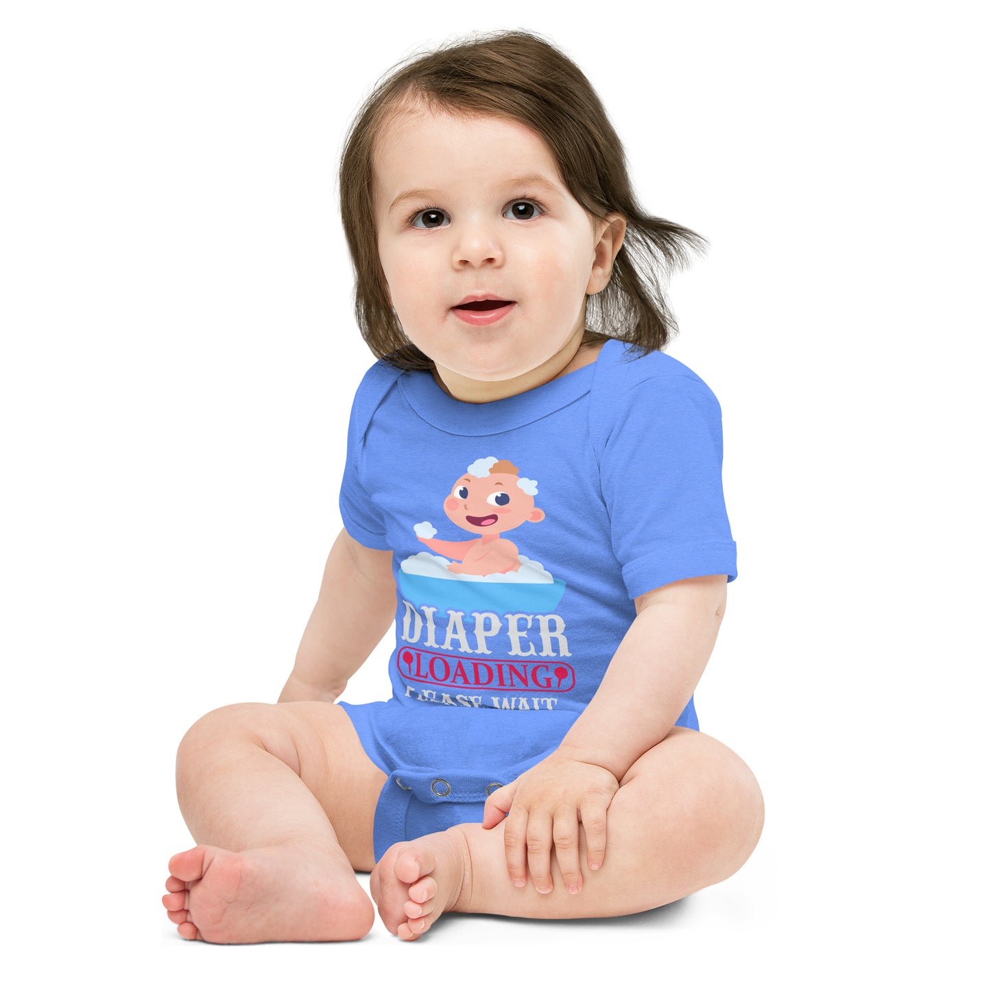 Baby short sleeve one piece DIAPER LOADING