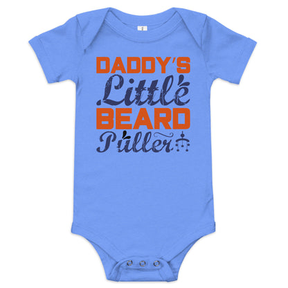 Baby short sleeve one piece DADDY'S LITTLE BEARD PULLER