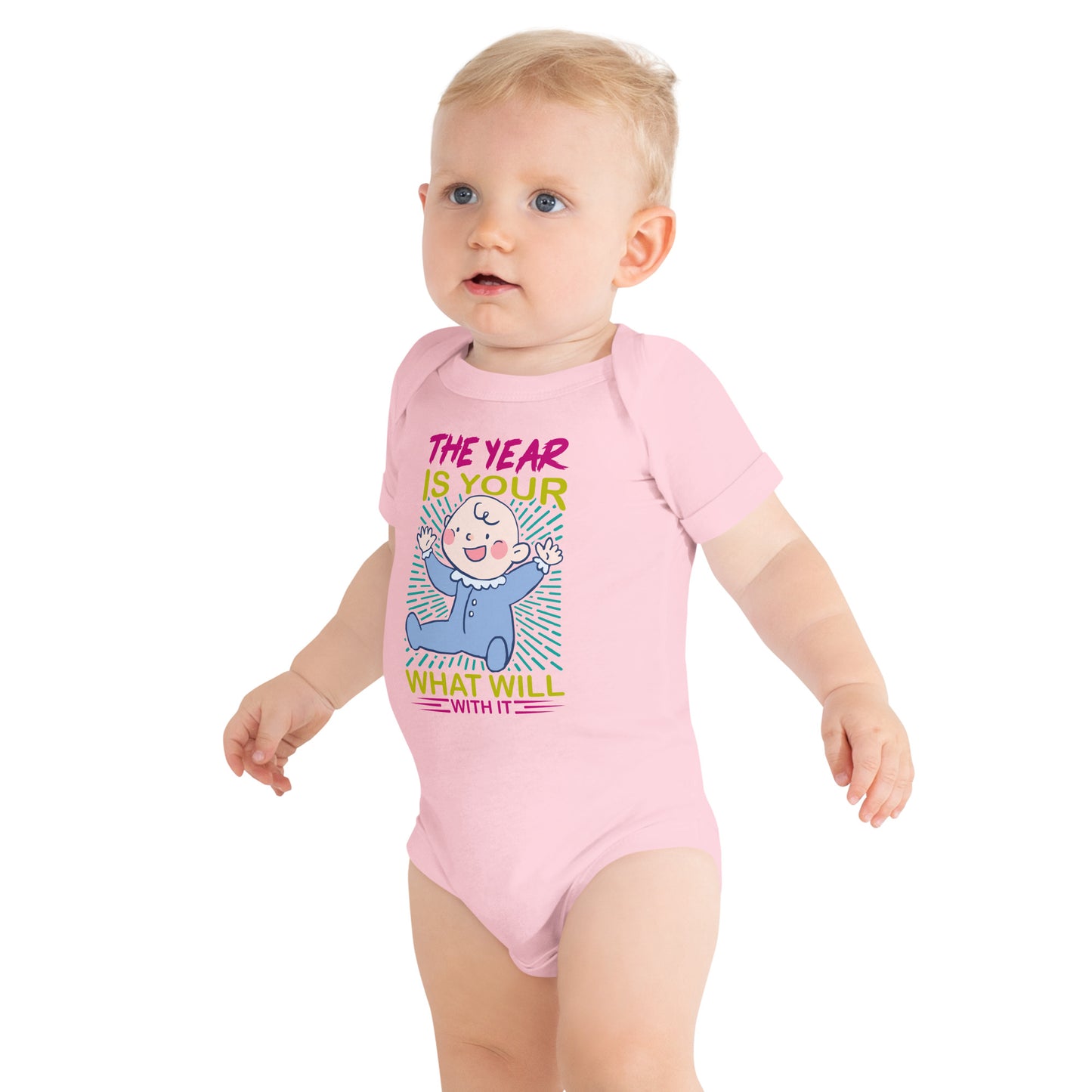 Baby short sleeve one piece THE YEAR IS YOUR