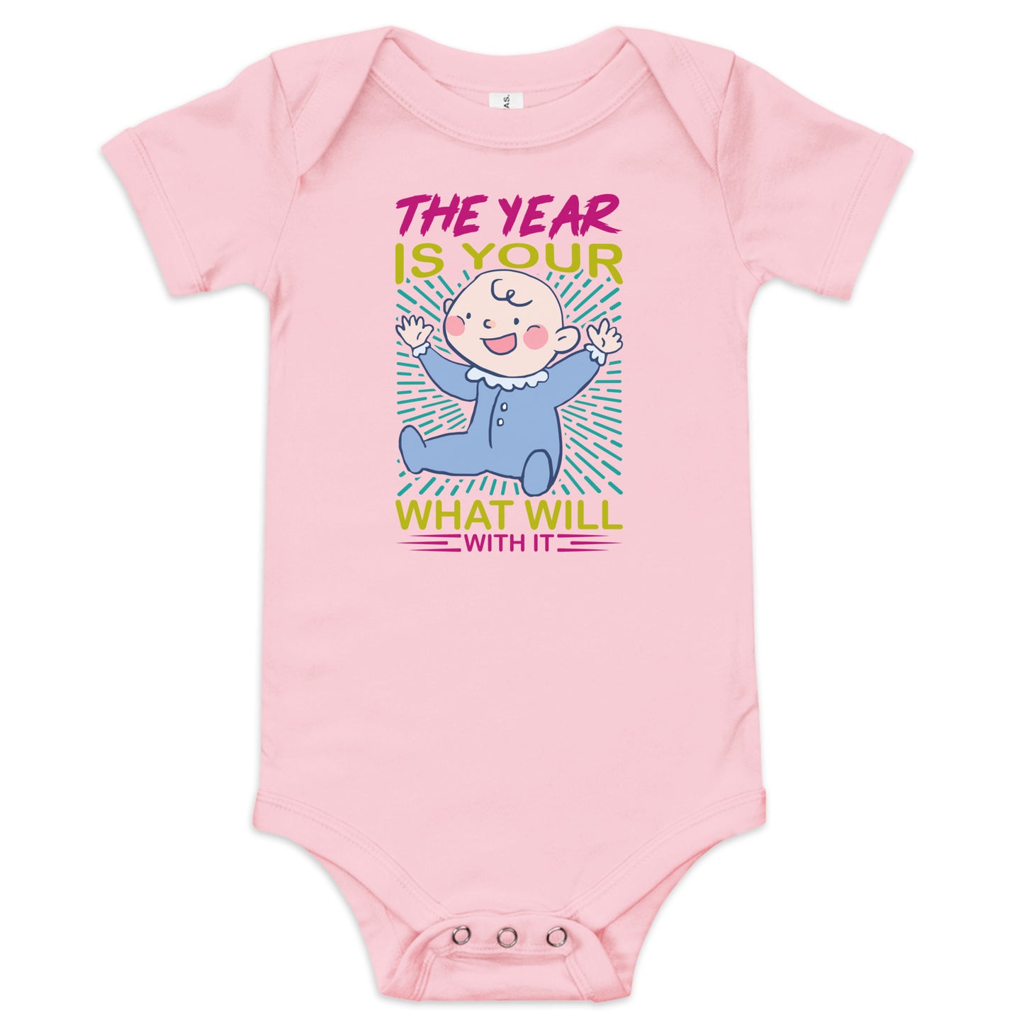 Baby short sleeve one piece THE YEAR IS YOUR