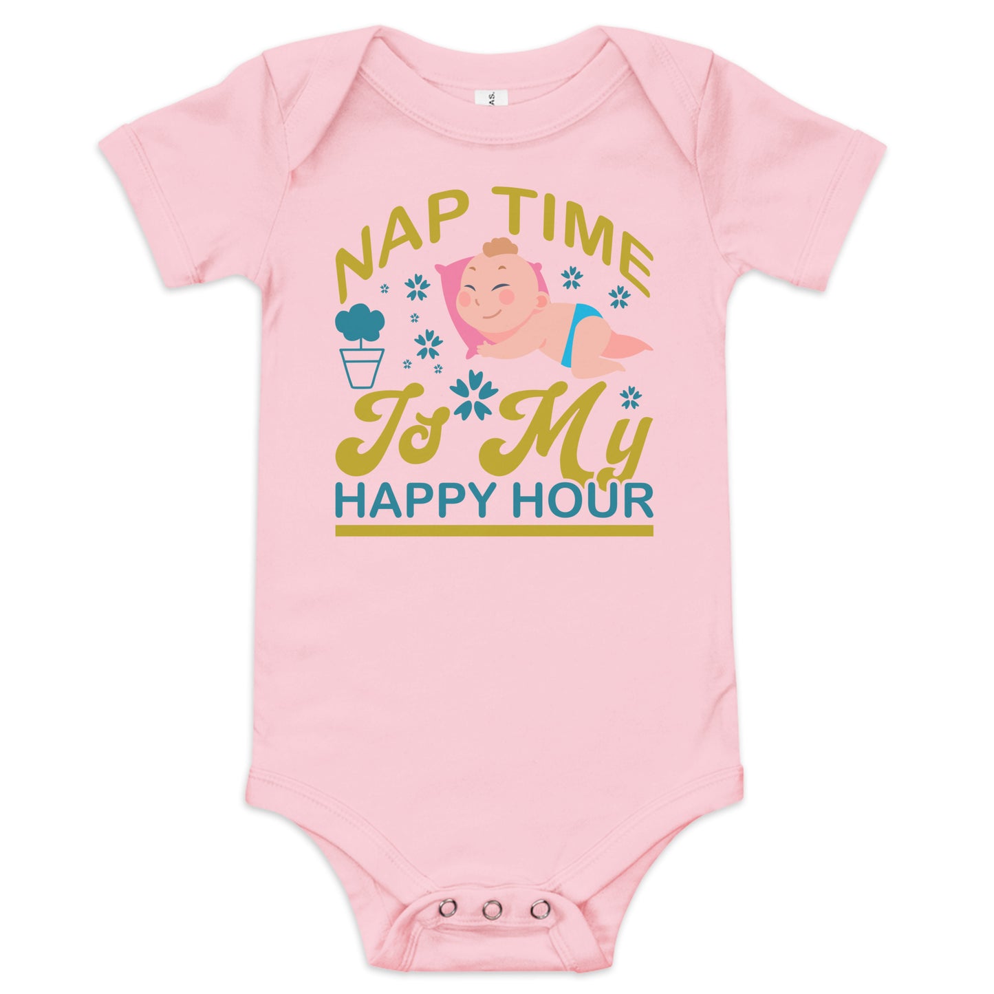 Baby short sleeve one piece NAP TIME