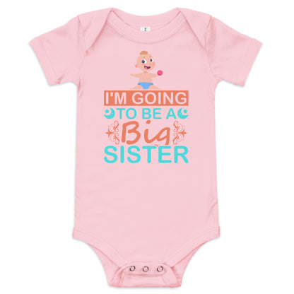 Бебешки къс ръкав цяла част BIG SISTER