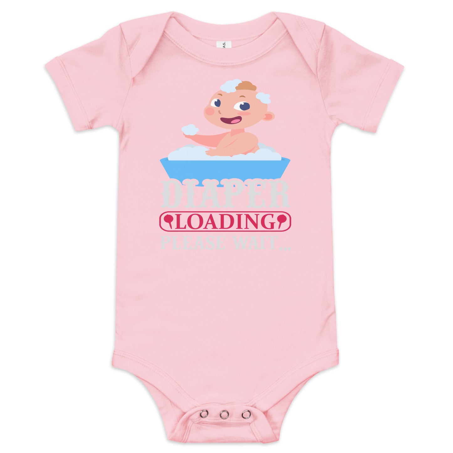 Baby short sleeve one piece DIAPER LOADING