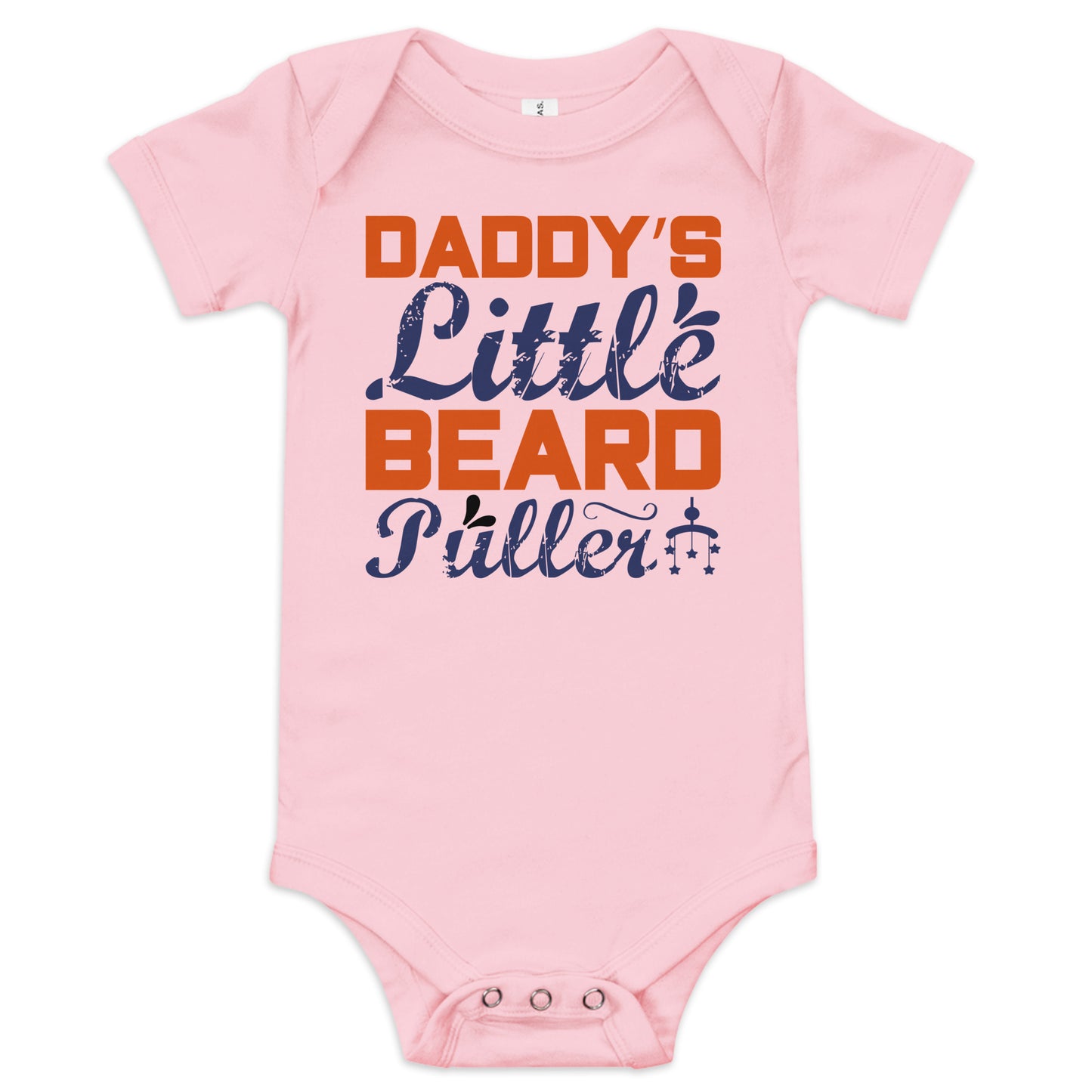 Baby short sleeve one piece DADDY'S LITTLE BEARD PULLER