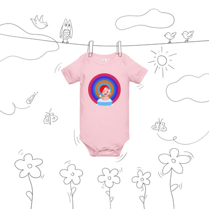 Бебешки къс ръкав едно парче HAPPY BABY BATH