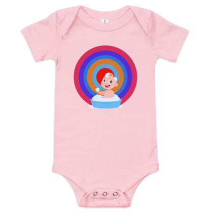 Бебешки къс ръкав едно парче HAPPY BABY BATH