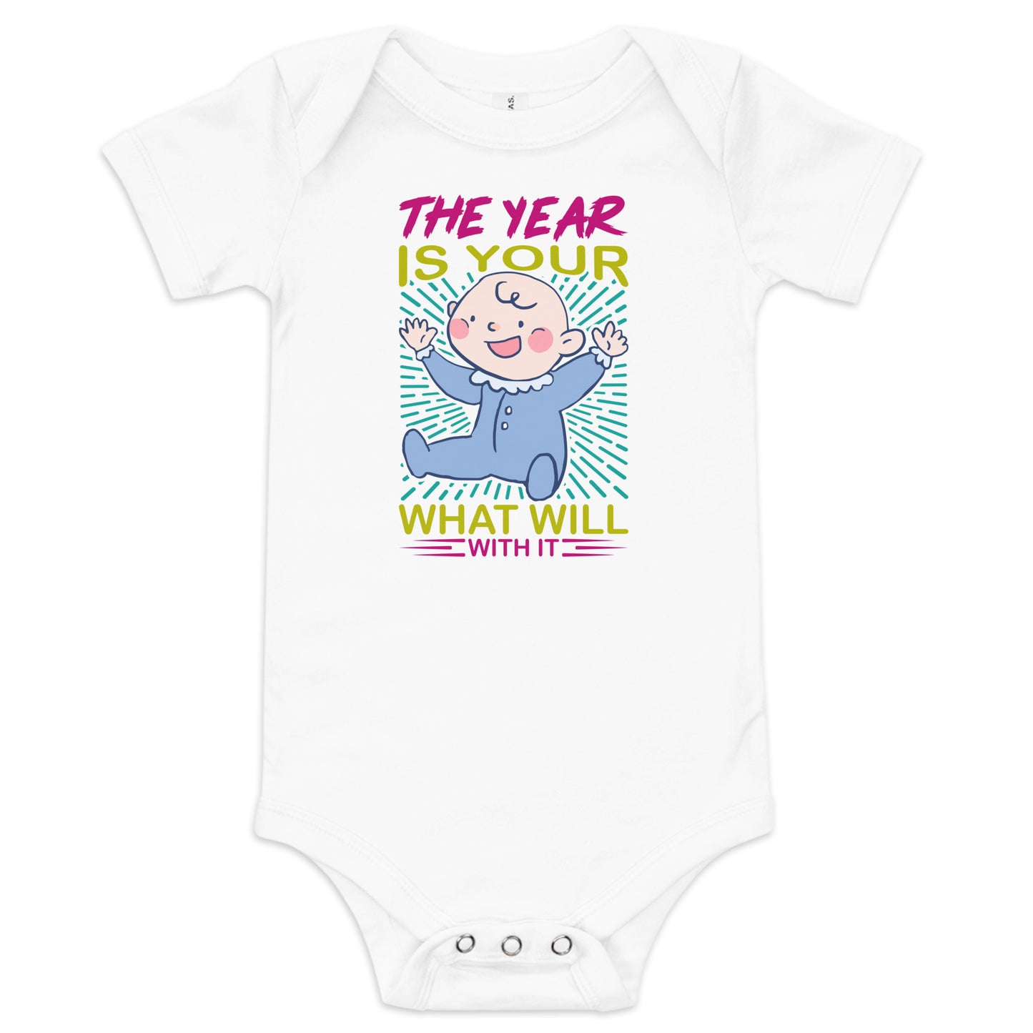 Baby short sleeve one piece THE YEAR IS YOUR