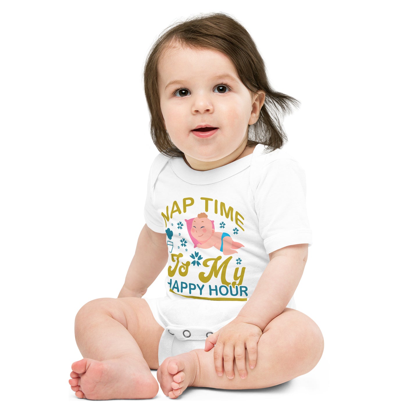 Baby short sleeve one piece NAP TIME